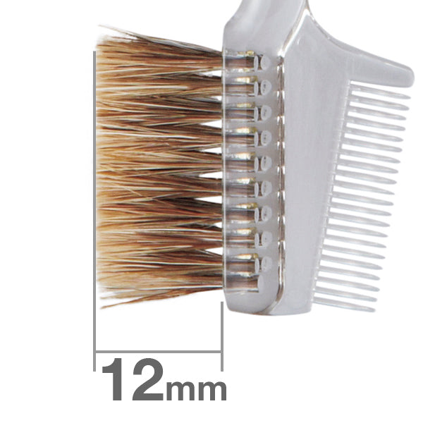 J029BkSL Eyelash & Eyebrow Comb Brush Angled (Clear) [HA0651]