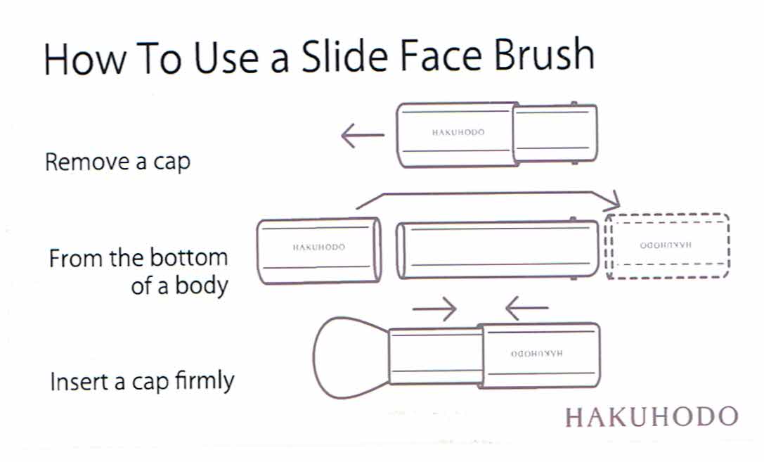 H611 Slide Face Brush L Round & Flat [HA1580]